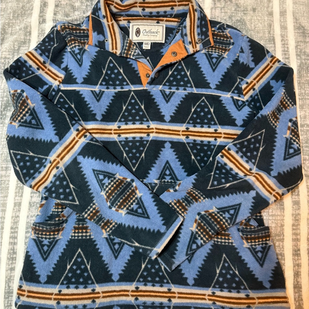 Women’s Blue Aztec Pullover